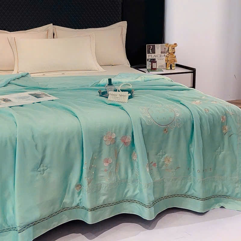 Tencel Modal blanket ผ้าห่มผ้าไหม TENCEL 4 ฤดู หรูหรา นุ่ม เย็นสบาย หน้าร้อน อบอุ่นในฤดูหนาว
