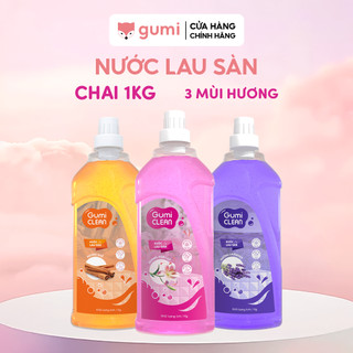 Nước Lau Sàn GUMI CLEAN Hương Hoa Lily, Hương Quế,Hương Hoa lavender Chai 1L Sạch Bong Lưu Hương Lâu