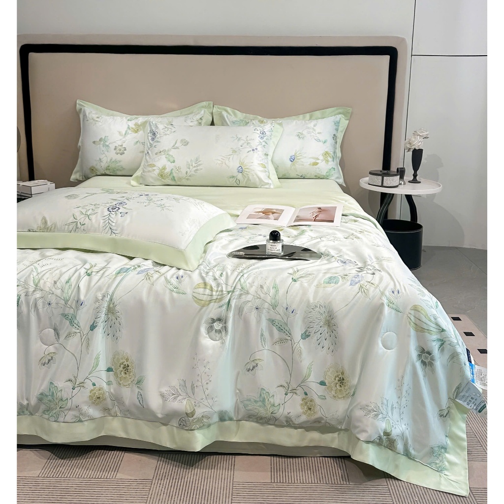 2025- ชุด 4 ชิ้น THAI SILK BEDDINGS (1 CEILING BLANKET + แผ่น 1 แผ่น + ฝาครอบ PILLOW 2 แผ่น) - 2025