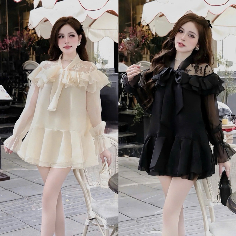 ขนาดใหญ่ 50-90KG ชุดทรงตรงพร้อมกางเกงหลวมน่ารัก, คอนซีลเลอร์, Shape Hack - D189 - U Xinh Store (ชุดผ