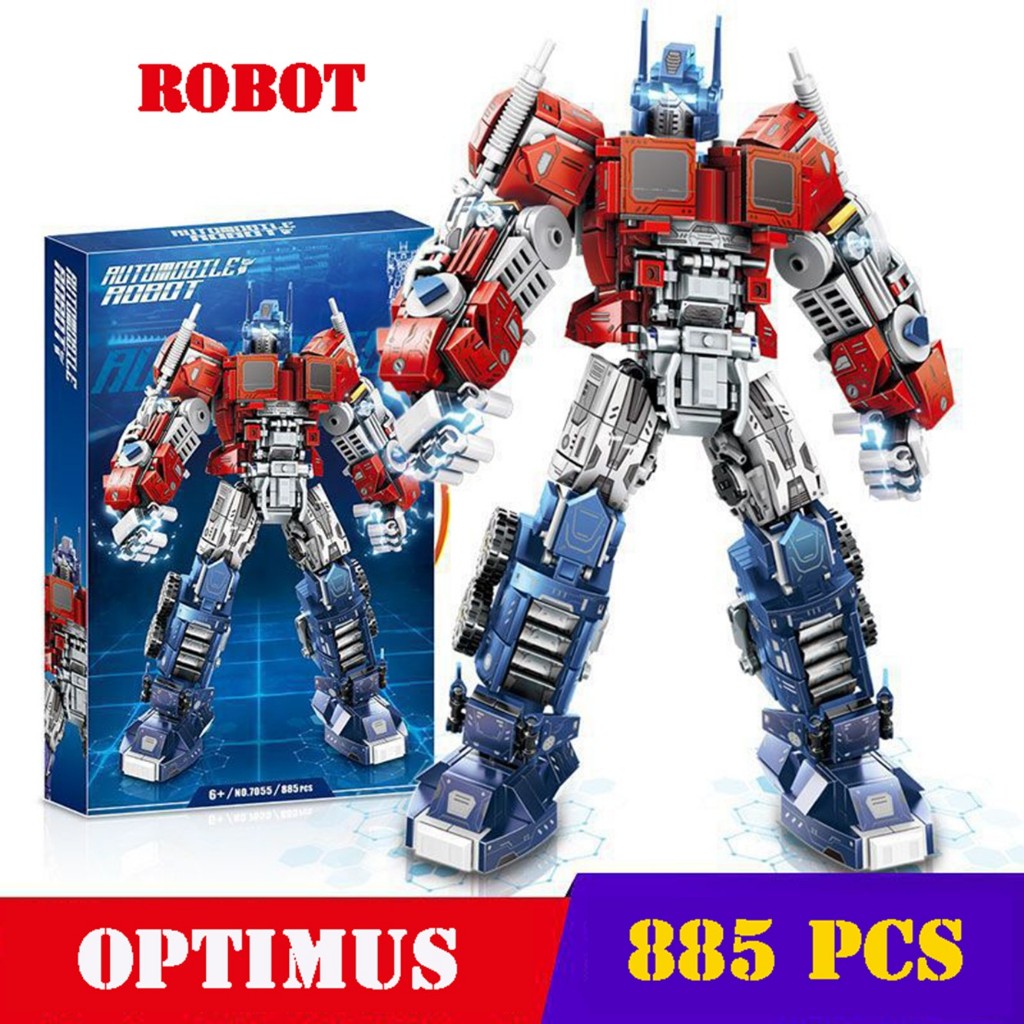 รายละเอียด 885 - ชุดปริศนาหุ่นยนต์ Transformer Optimus Prime - หุ่นยนต์ประกอบ