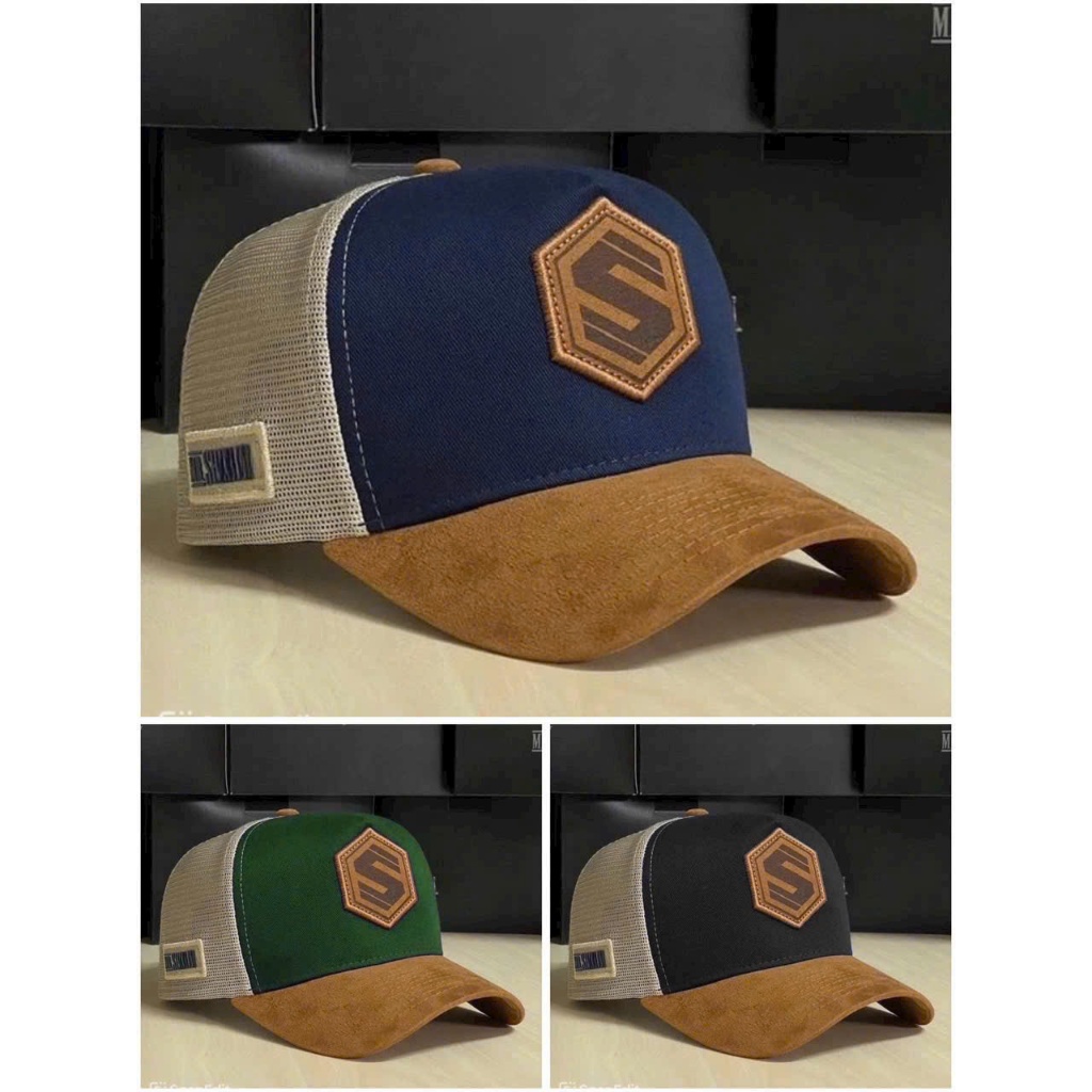 (NEW) หมวก Mr Thomas Shelby Trucker แบบตาข่ายแนวตั้ง (รูปถ่ายจริง)