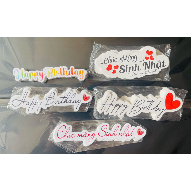 การ์ด Happy birthday Baner (แพ็ค 40 ใบ)