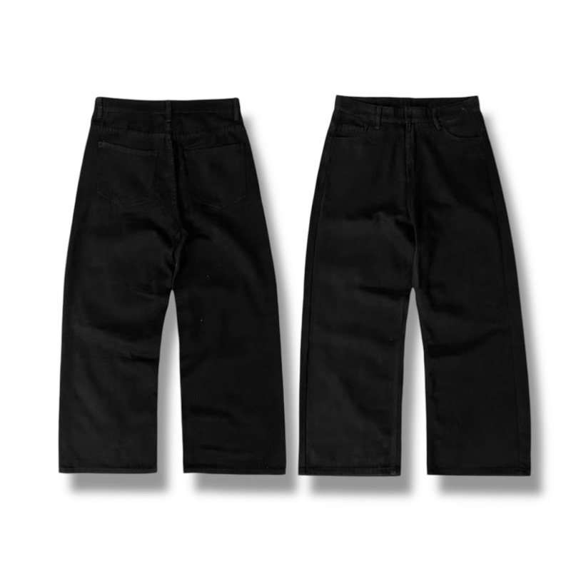 BLACK WIDE JEANS - กางเกงยีนส์ขาบาน BLACK WIDE ธรรมดา unisex 1778