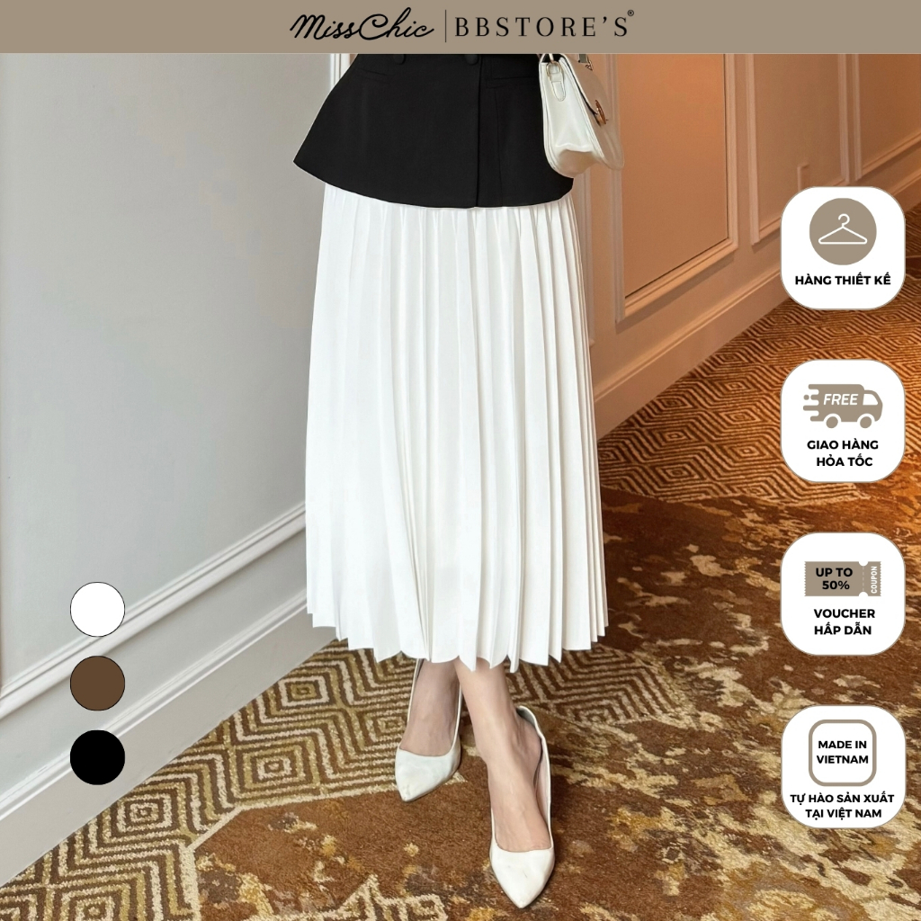 [MissChic x BBSTORES] กระโปรงพลีทแฟชั่นทํางานที่หรูหรา - V2146