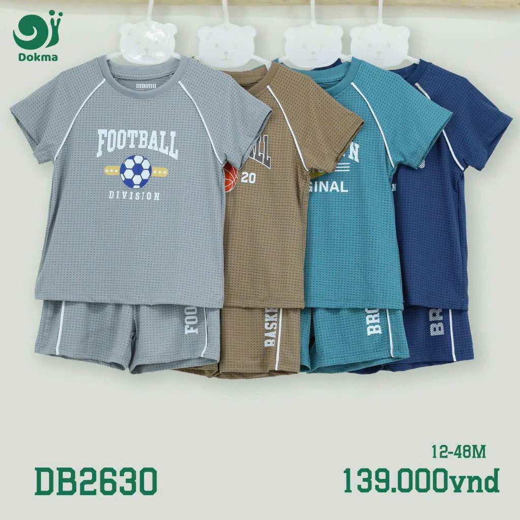 DOKMA - ชุดกีฬาระบายอากาศ DB2074, DB2075, DB2630, DB2629 SIZE 12-4Y