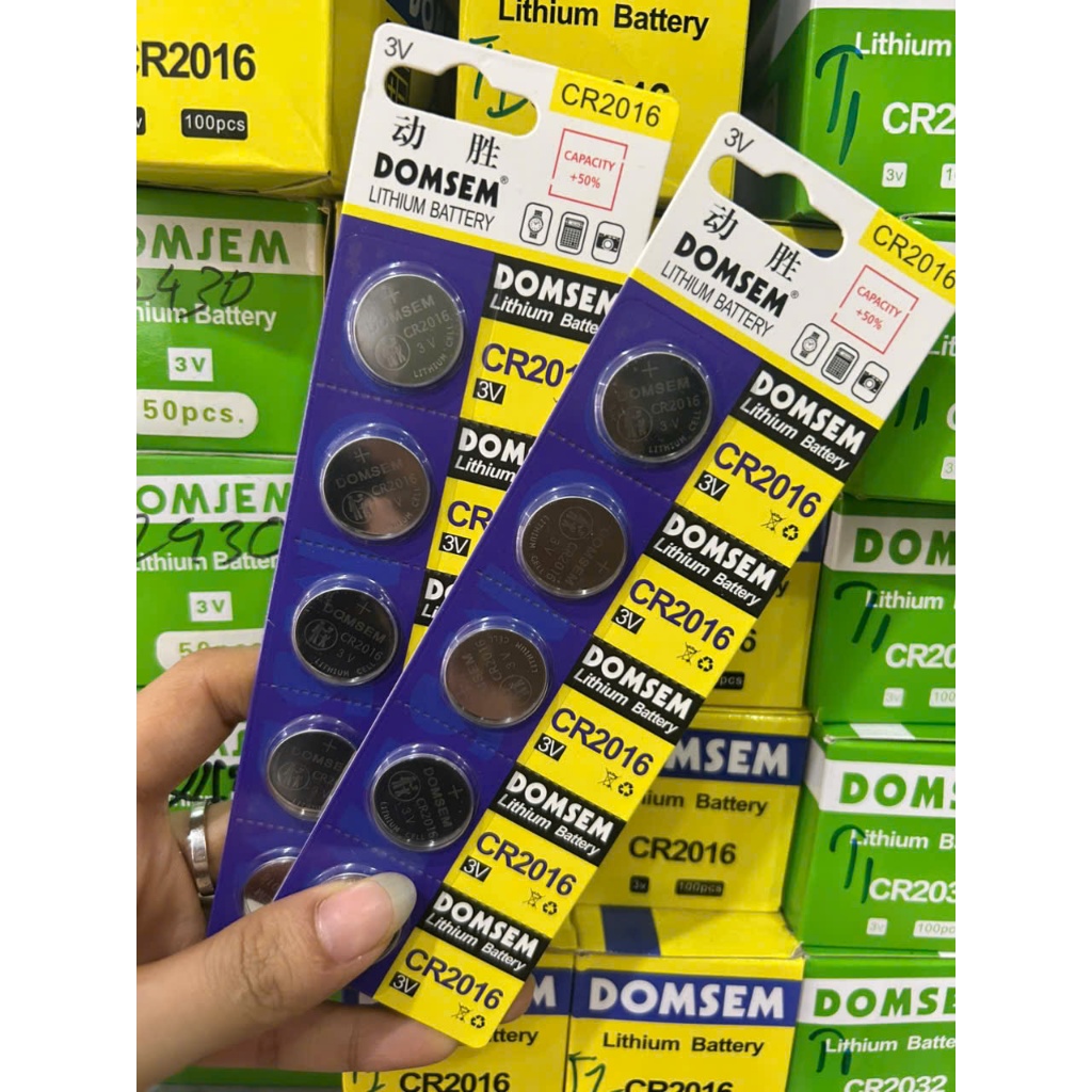 แบตเตอรี่แพ็ค CR2016 2016 DOMSEM แบตเตอรี่ควบคุม