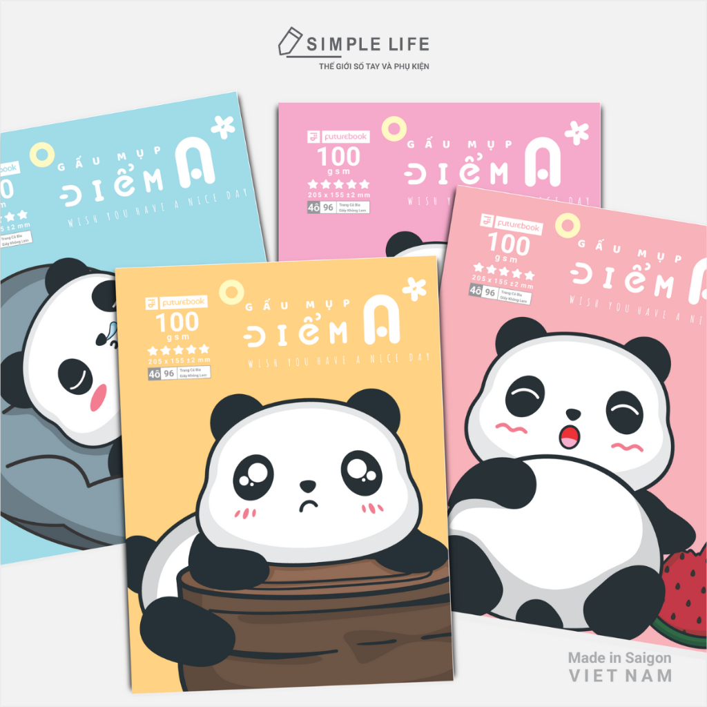 [รุ่นใหม่] โน๊ตบุ๊คนักเรียน - เกรด A+ Futurebook 96 หน้า 100 แกรม (DK-HS081/DK-HS091)