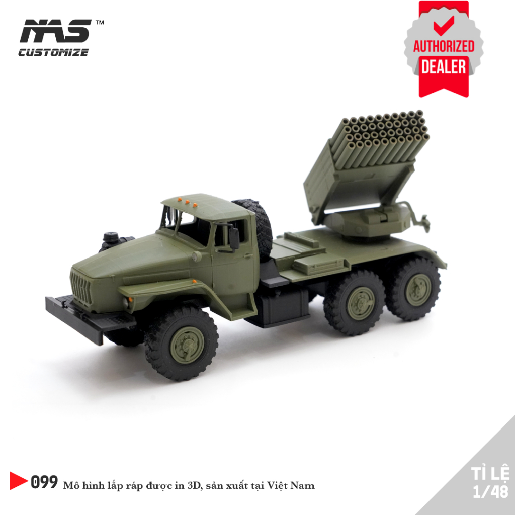 [NAS] ชุดประกอบลูกลอย Jet รุ่น BM-21 GRAD 1/48 รุ่นประกอบ Kachiusa BM-21 1:48