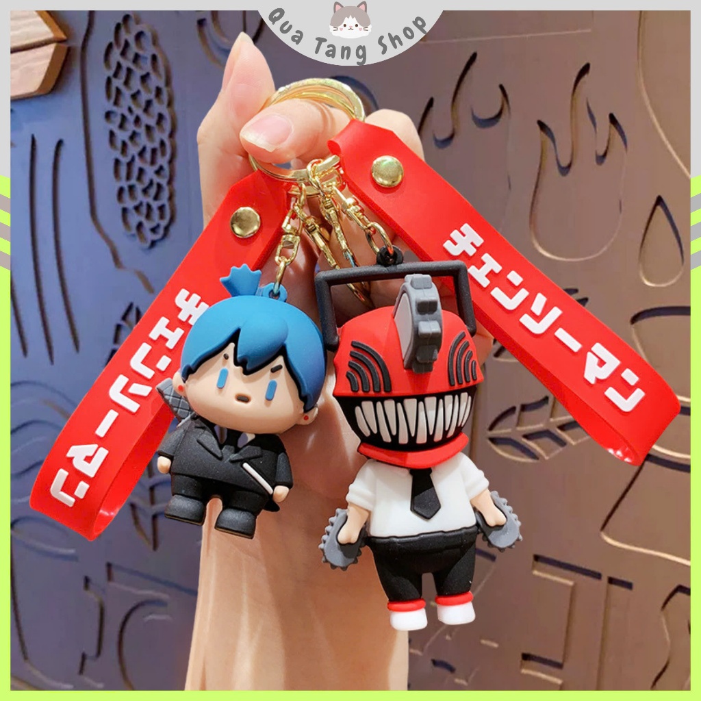 พวงกุญแจ Chainsaw Man สุดน่ารัก ของขวัญ Denji พลัง Aki Makima Pochita พวงกุญแจ