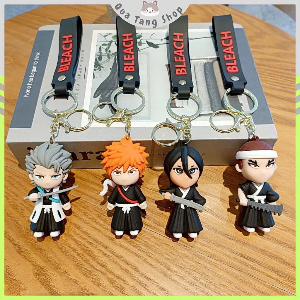 พวงกุญแจ BLEACH สุดน่ารัก ของขวัญ Ichigo, Rukia, Toshiro, Ikkaku, พวงกุญแจ