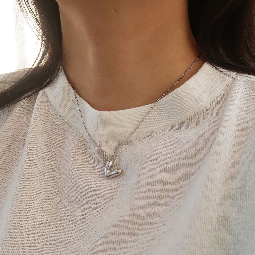 สร้อยคอสแตนเลสไทเทเนียม จี้รูปตัววีแฟชั่นเกาหลี MY-XL8910-G | 19STORE |