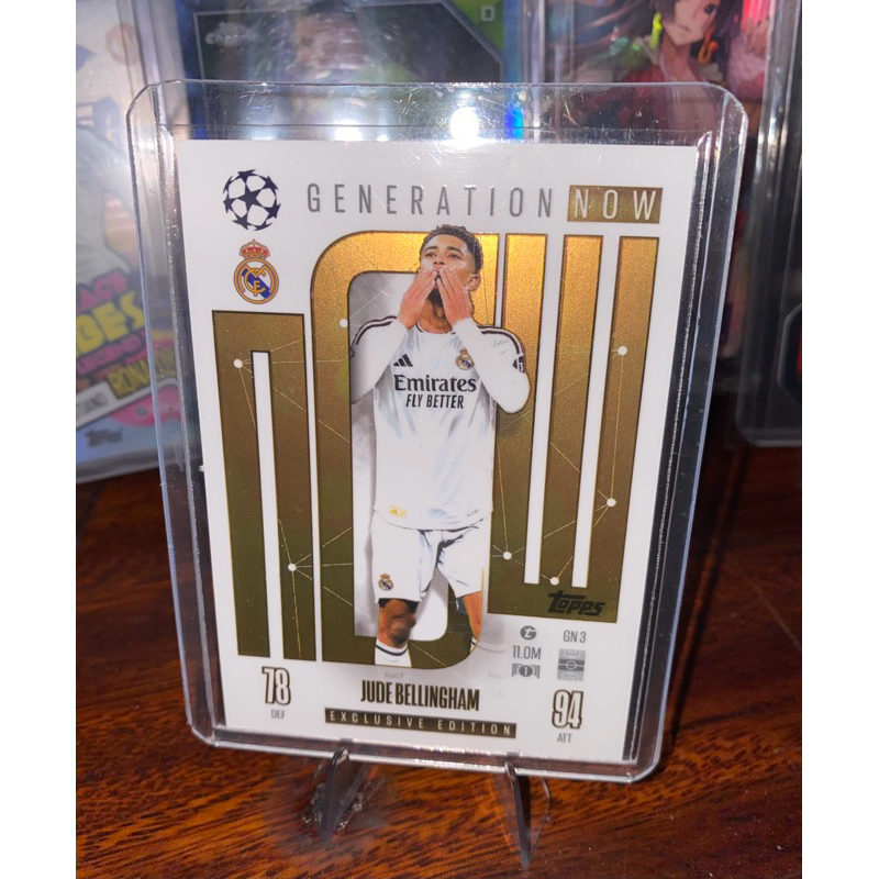การ์ดผู้เล่น Bellingham, Rafael Leao Match Attax 2024/25 GENERATION NOW - Exclusive Edition [Cao Vot