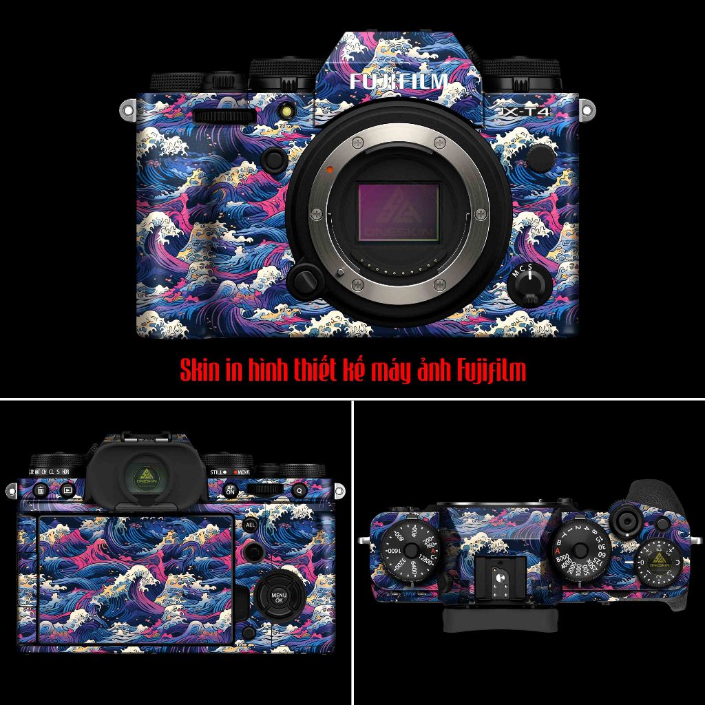 Fujifilm 3M สติ๊กเกอร์ผิวลายคลื่น XE1,XE2,XE3,XE4,XE5,XT3,XT4,XT5,XS10,XS20,X100V,XT200 | แม่พิมพ์ตั