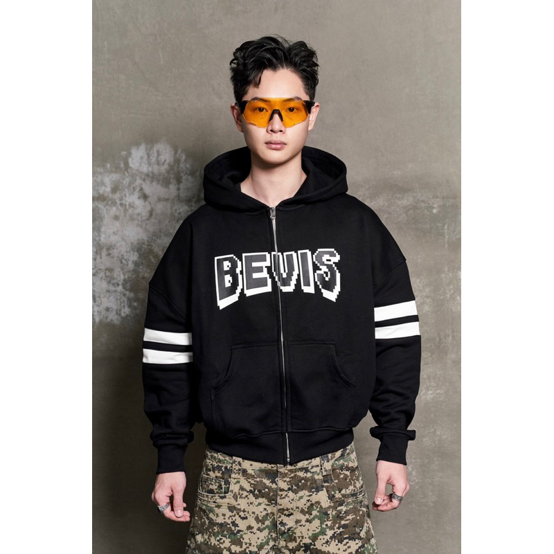 BEVIS HOODIE ZIP (สีดํา) - BEVIS ZIP HOODIE (สีดํา)