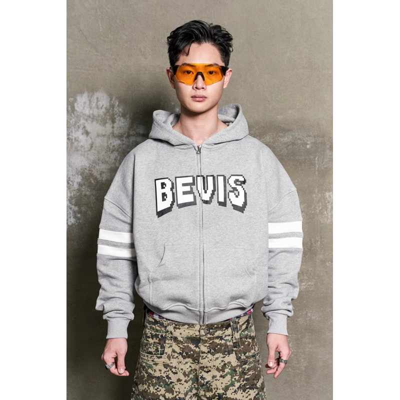 BEVIS HOODIE ZIP (GREY) - BEVIS ZIP HOODIE (สีเทา)