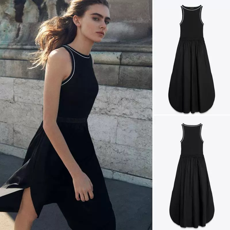 (มี M/L) ZARA PUMPKIN DRESS EXPORTED