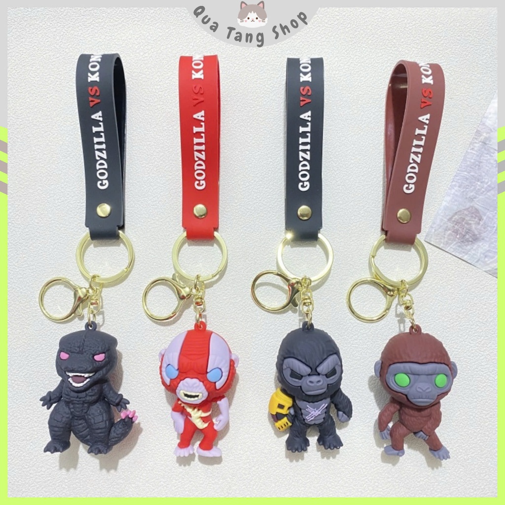 พวงกุญแจ Godzilla vs King Kong สุดเท่ - Godzilla, Kong, Kong ถือขวาน, Kong สวมชุดเกราะ