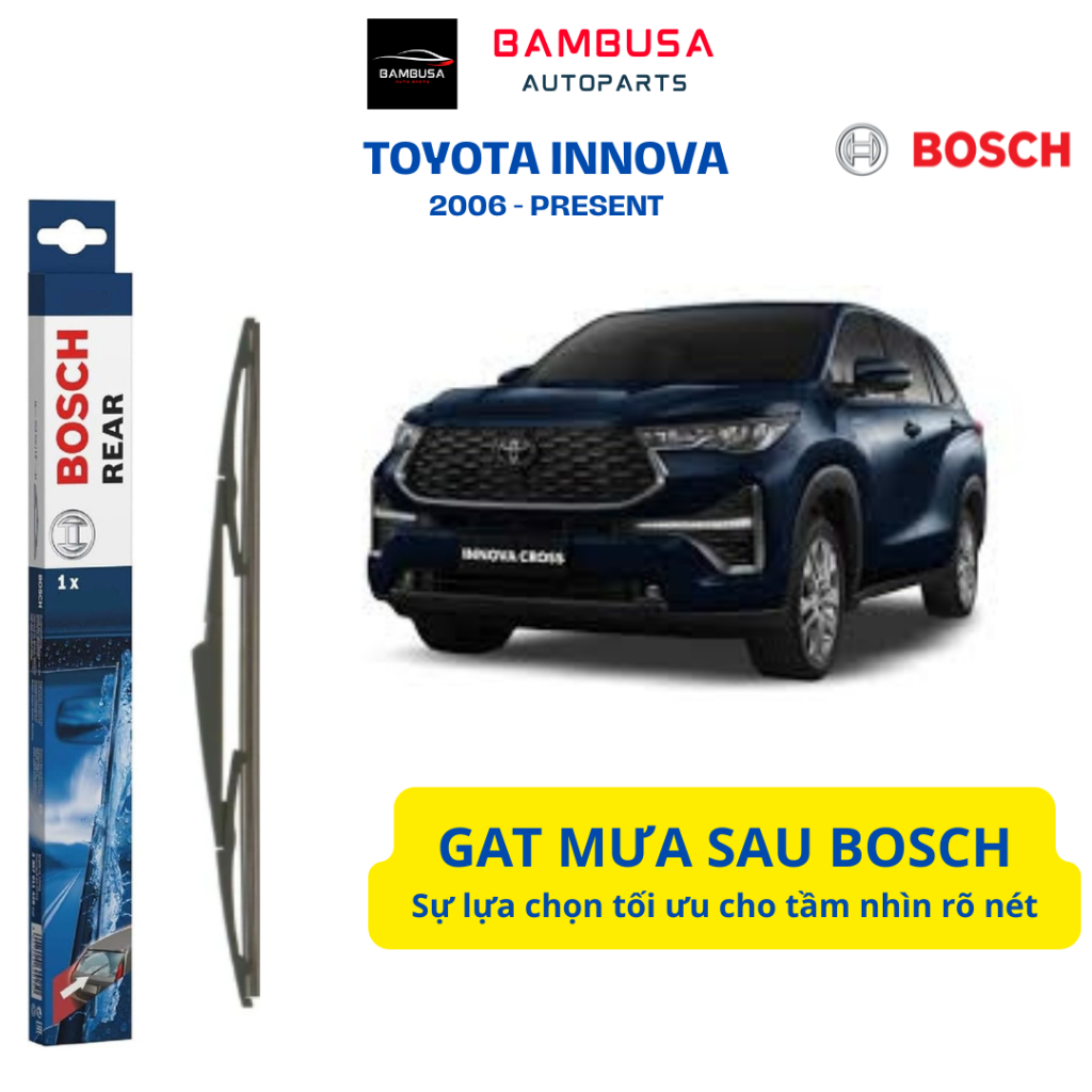 ที่ปัดน้ําฝนด้านหลังสําหรับTOYOTA INNOVA - BOSCH H307 H309 H290 H316 แท้ (2006 - ปัจจุบัน)