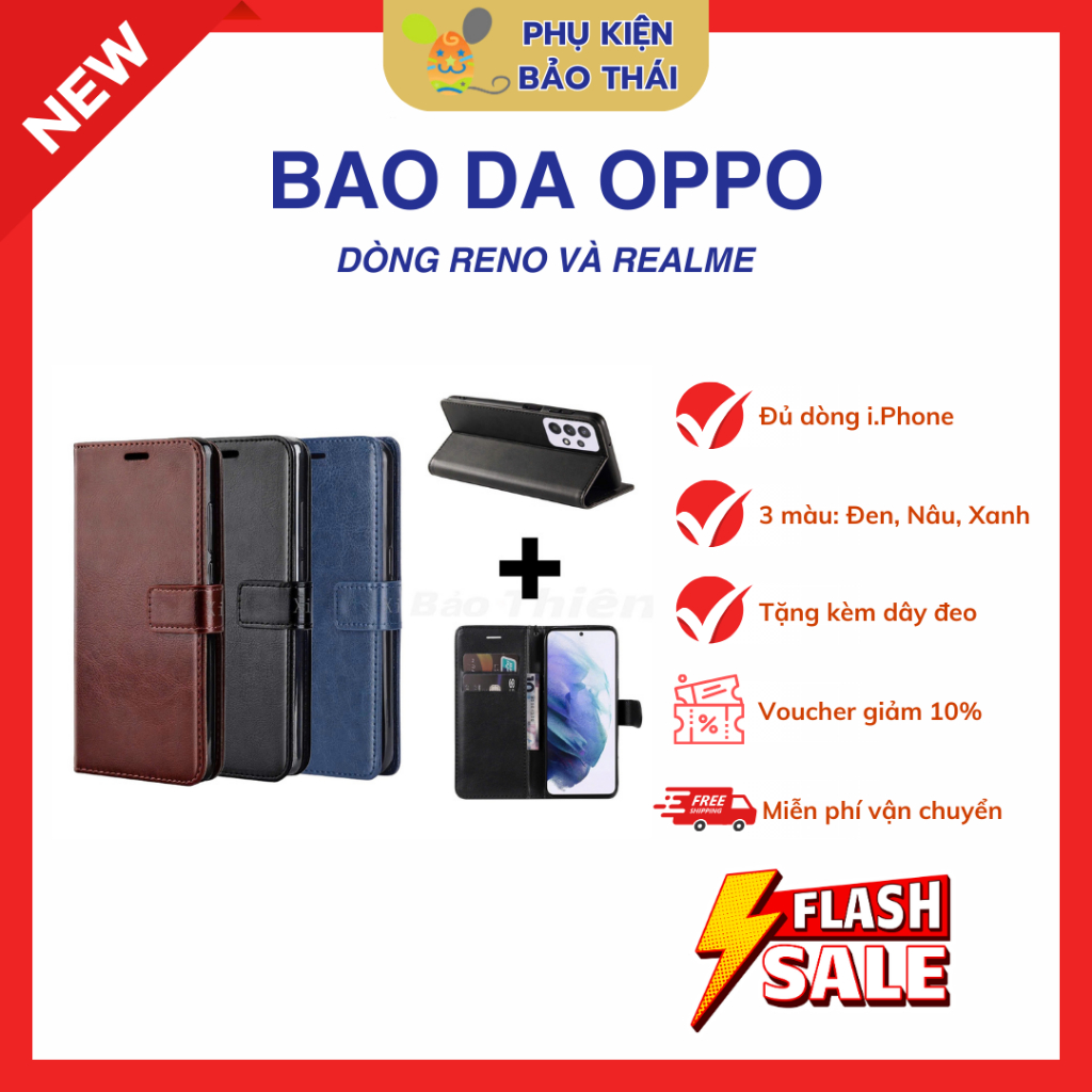 Oppo Reno 15 2z 2F 5 6 7 8 6Z 8T 10 12F 13F A93s Realme C11 C12 C15, A83 A2x ฝาพับสไตล์กระเป๋าสตางค์
