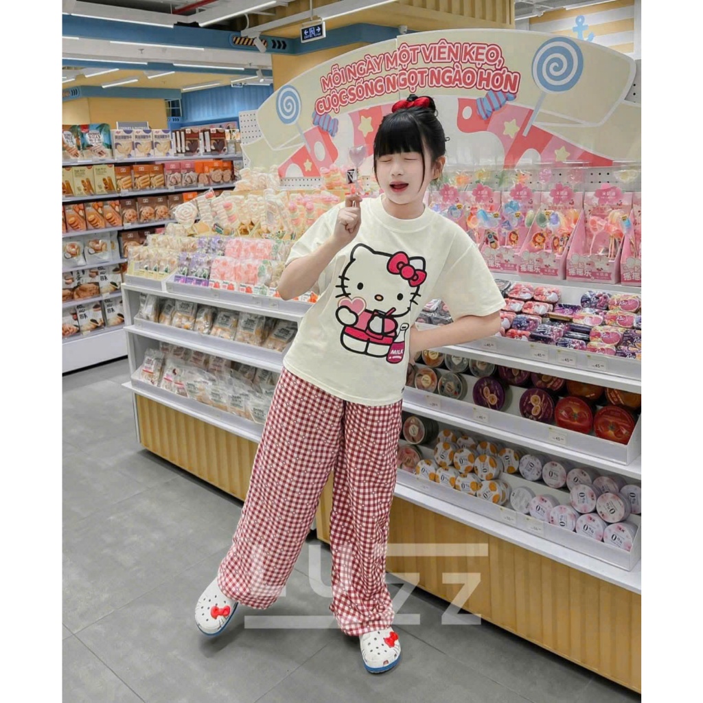 GIRLS T-SHIRT PANTS SET (LOHYTY MILK BOTTLE PATTERN) สไตล์น่ารัก ขนาด 9-45 กก. m88