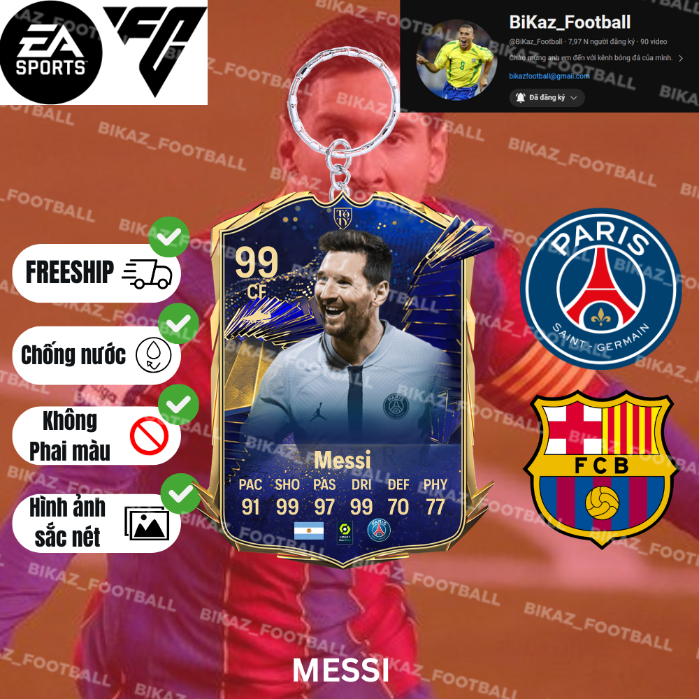 PLAYER พวงกุญแจ - FC BARCELONA