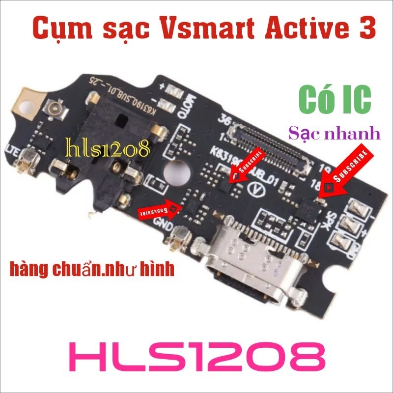 บอร์ดชาร์จ Vsmart active 3/v530a