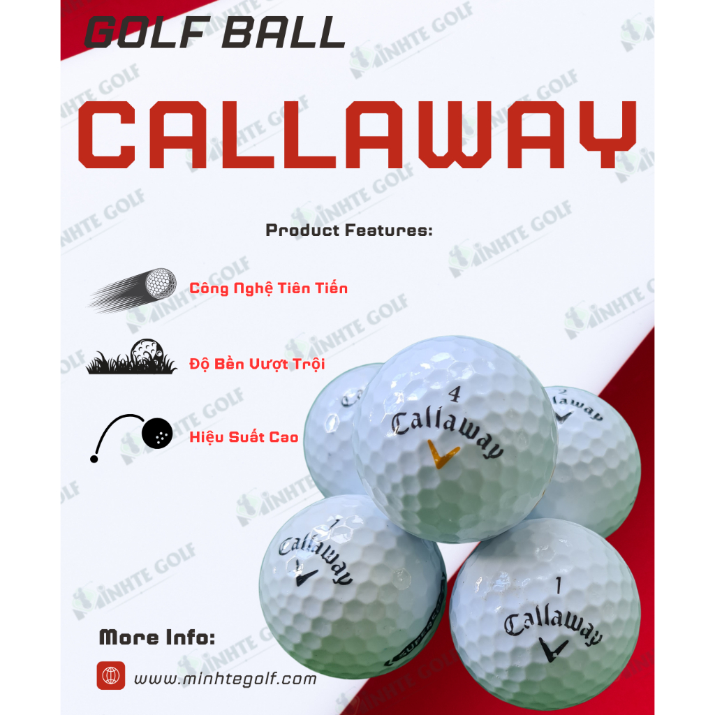 Callaway Golf Ball 99% สวย - ลูกกอล์ฟ 3 ชั้น - Mailinhgolf