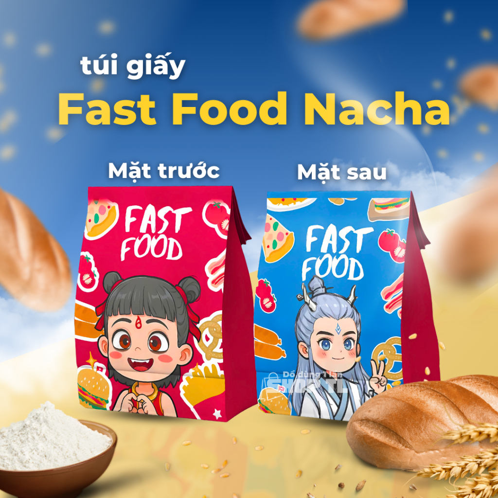 Natra New Model FastFood Snack Kraft Paper Bag