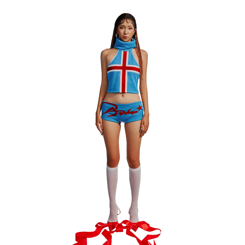 Tatichu - กางเกงขาสั้นปัก BAE - กางเกงขาสั้นปัก BAE