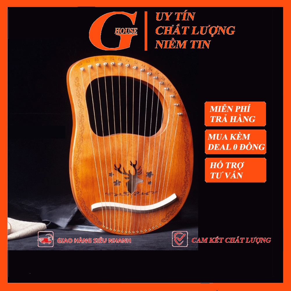Lyre Harp I Lyre Harp 16 Keys Good Reverberation Standard I Wooden Harp เสียงดี 16 คีย์