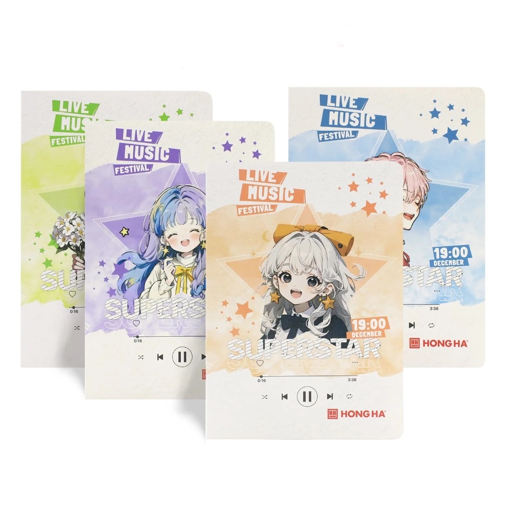 Combo 10 สมุดบันทึกแนวนอน 80 หน้า Hong Ha Sao Mai Live Music - 1694