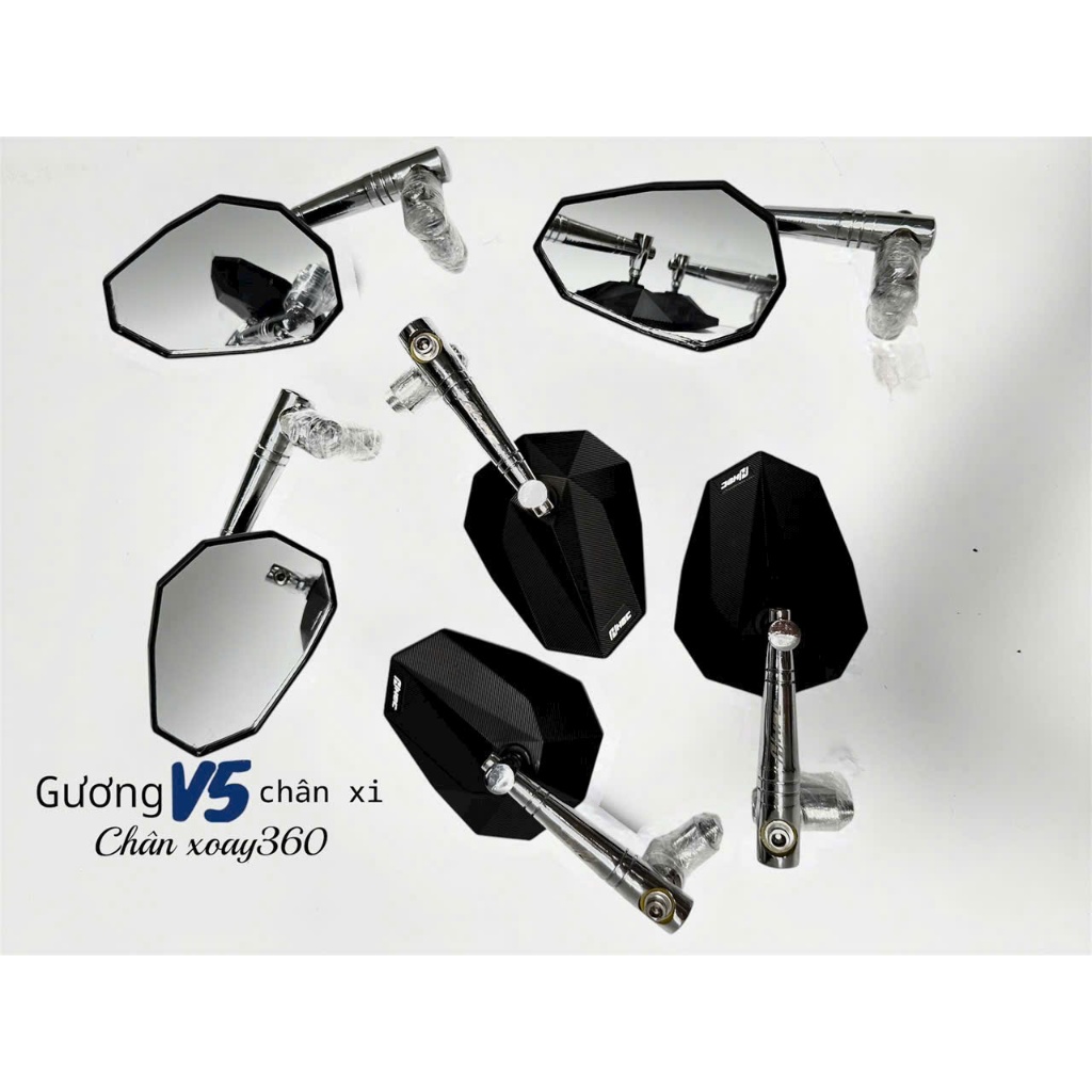 กระจกมองข้าง H2C กระจก H2C V5 พร้อมขาหมุน ขา 3D สําหรับรถยนต์ทุกรุ่น