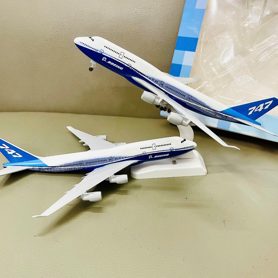 BOEING 747 PLANE MODEL รุ่นโลหะคุณภาพสูง 20 ซม. มีล้อ