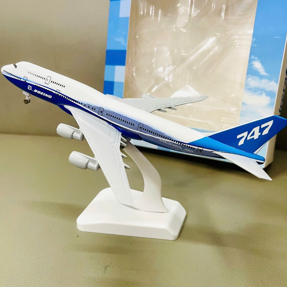 BOEING 747 PLANE MODEL รุ่นโลหะคุณภาพสูง 20 ซม. มีล้อ