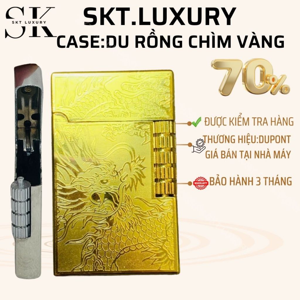 CASE Dupont sunken dragon หรูหรา (มีหิน 5v รวม)วัสดุทองเหลือง (ไม่รวมฟูเอล)