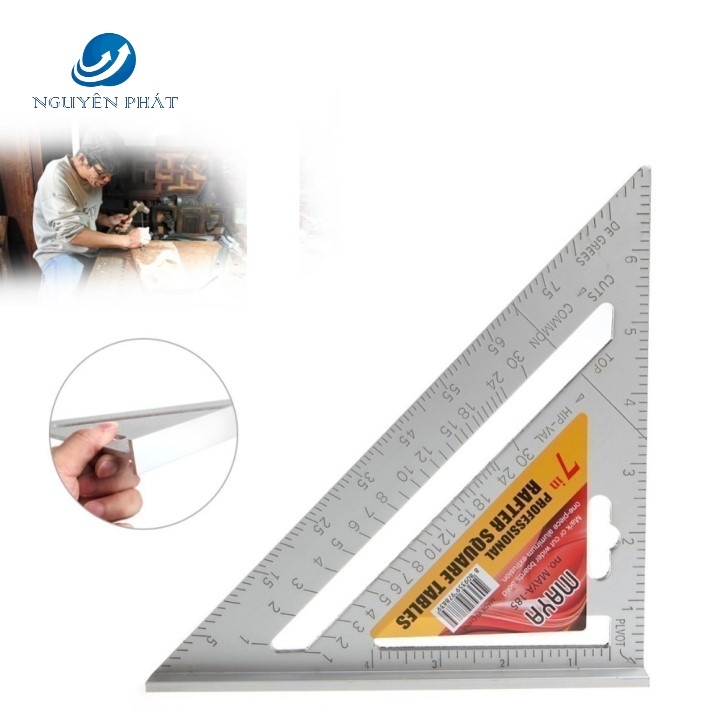 ANGLE RULER 18CM, 30CM ALUMINIUM MAYA - RULER