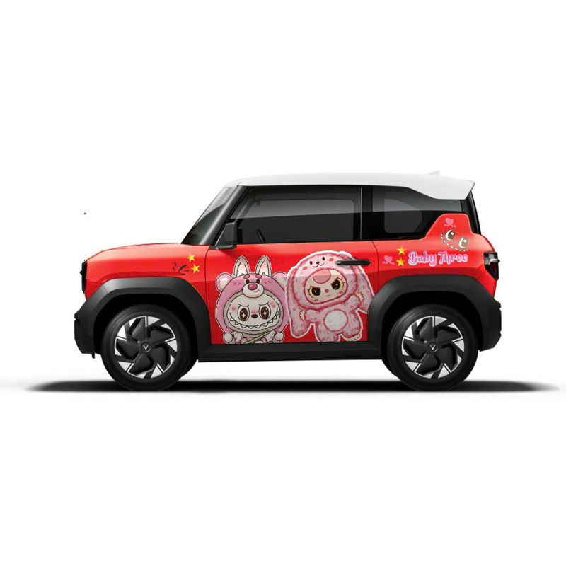 Labubu-BabyThree Car Side Sticker,Team Decal Oto, Extremely Cool, คุณภาพสูง 3 ชั้น Product-vf3-Vf5-V