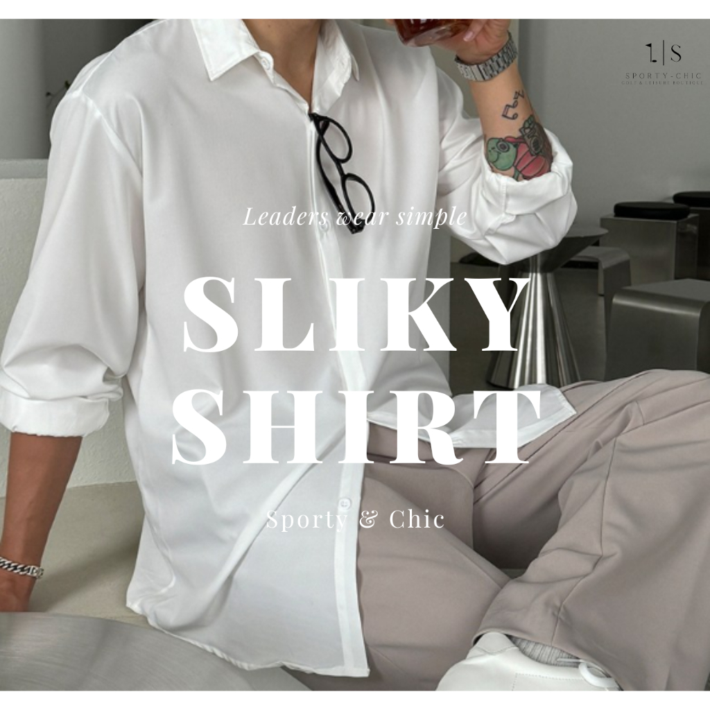 [ U จะได้มา_ เคารพ_pouch_Fri  ] Shirt_masculine_silky shirt_cun_boss_ceo_buss_buss_business
