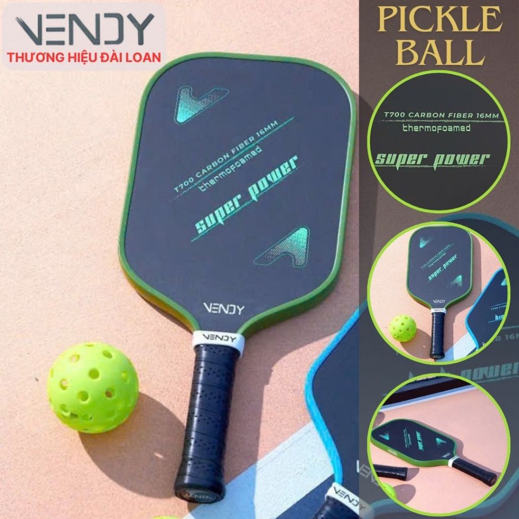 Pickleball Racket T700 Carbon Fiber VENTY Super Power Thermofoaming - สินค้าไต้หวันแท้ (1 ชิ้น)