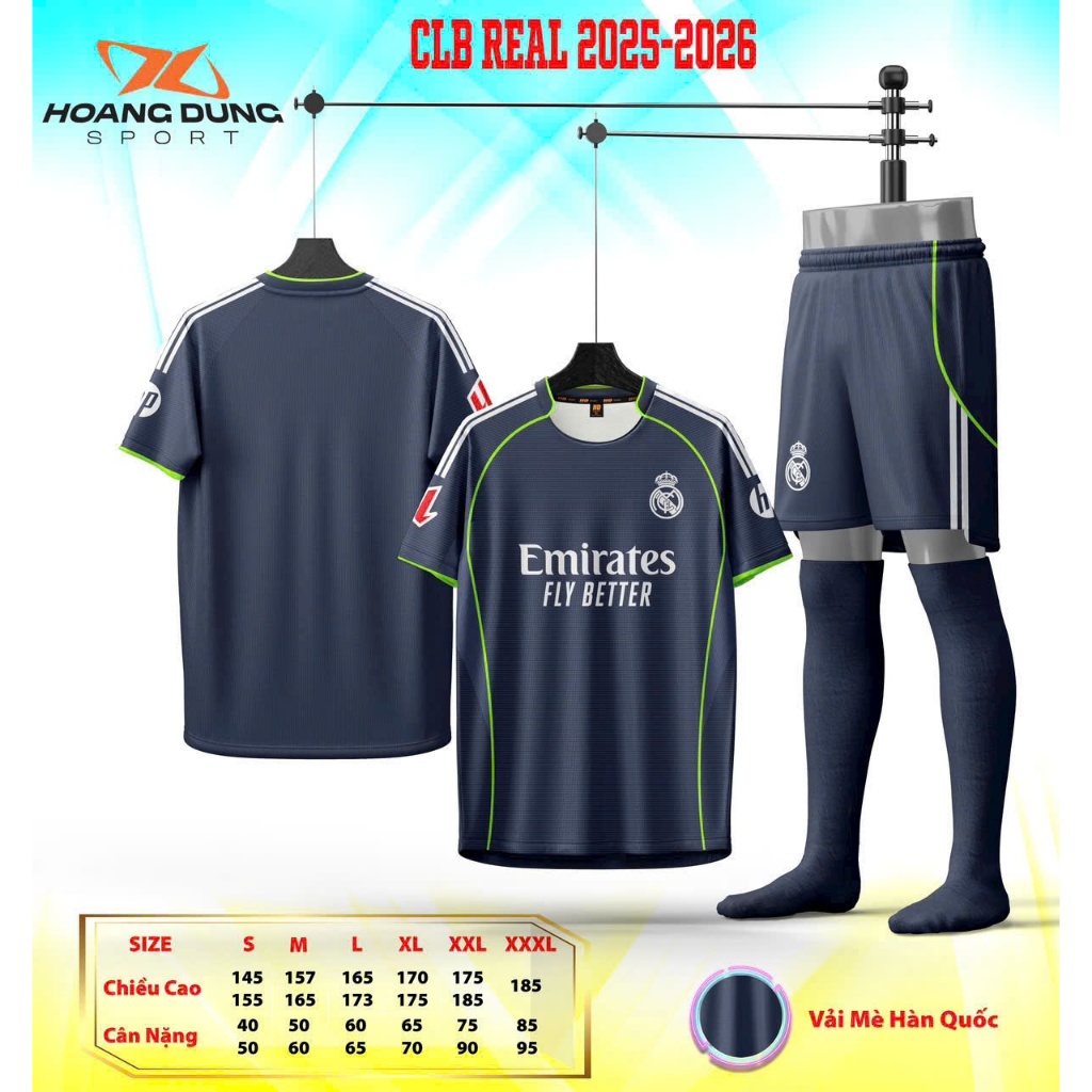 REAL 2025 CLUB FOOTBALL CLOTHING GREY SESAME FABRIC HD SPORT STRETCHY และ BREATHABLE