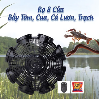 Rọ Bẫy Lươn, Tôm, Cá 8 Cửa Nhựa PP Thái Lan - Bẫy Tôm, Cua, Cá, Lươn, Trạch LU07 - Sanami Fishing
