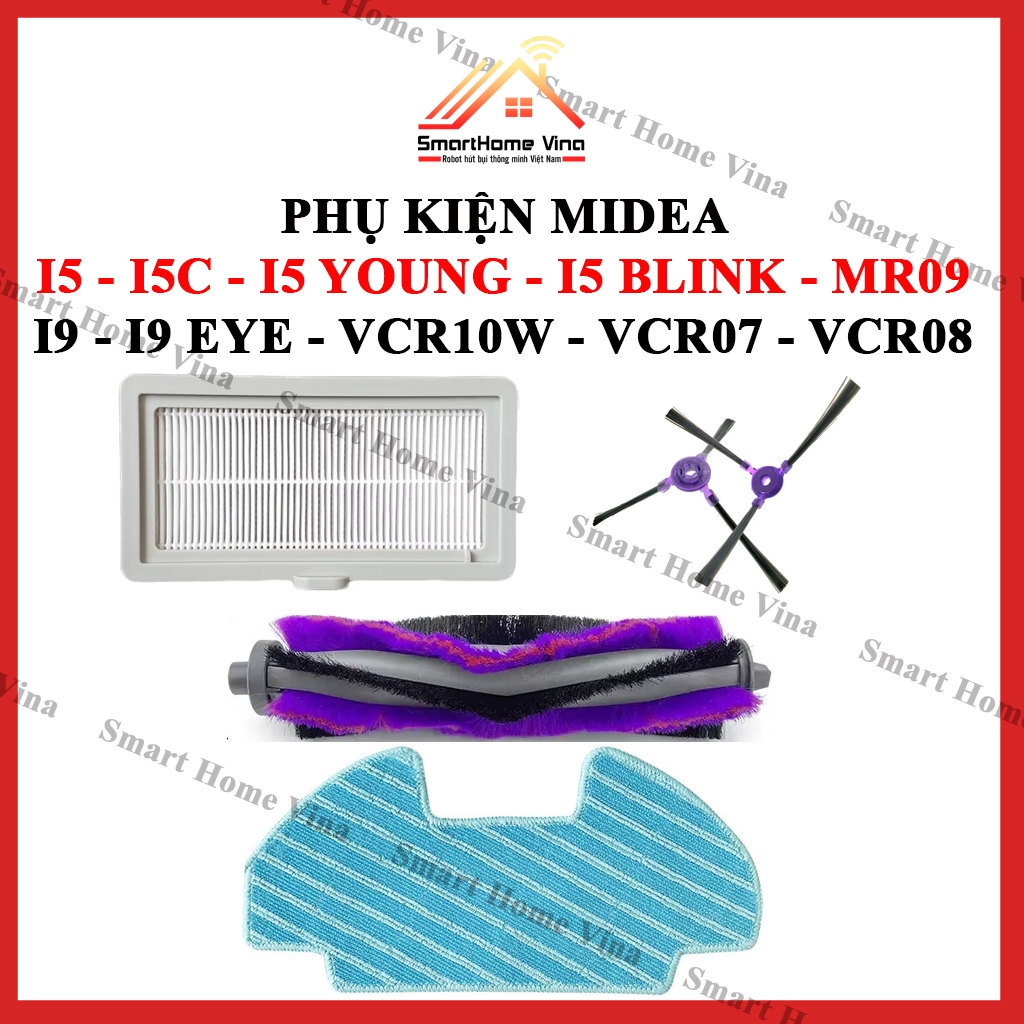 Midea I5, I5C, I5 Young, I5 Blink, I9, I9 Eye, MR09, VCR10W, VCR07, อุปกรณ์เสริมเครื่องดูดฝุ่นหุ่นยน