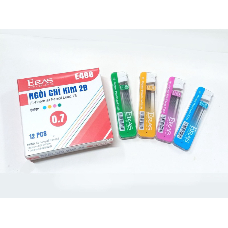 COMB of 3 Eras E498 2B ปลายปากกาดินสอเมทัลลิก (0.5 มม./0.7 มม.)