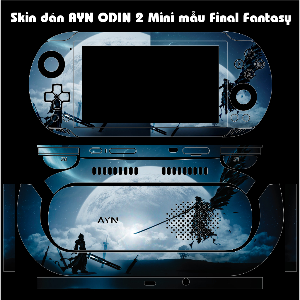 Ayn Odin 2 Mini Final Fantasy สติ๊กเกอร์สกิน | ฟิล์ม 3M | สติ๊กเกอร์ตามสั่ง ขอ