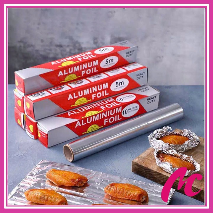 ม้วนฟอยล์ 5m x30cm สําหรับอบขนม อลูมิเนียมฟอยล์ สําหรับย่างเนื้อ ซับในฟอยล์ สําหรับหม้อทอดอากาศ เตาอ