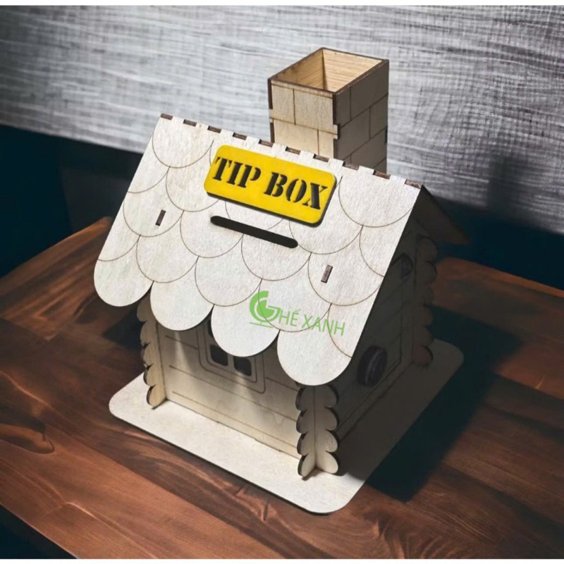 WOODEN TIP BOX, DECOR MONEY BOX ทําจากไม้อัด