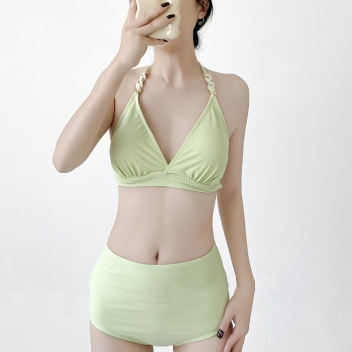 Luhazo บิกินี่ 3 ชิ้นเซ็กซี่ชุดว่ายน้ําชายหาดผู้หญิง 3 ชิ้นเสื้อกล้ามพร้อมม่านบังแดดตาข่ายแขนยาวแฟชั