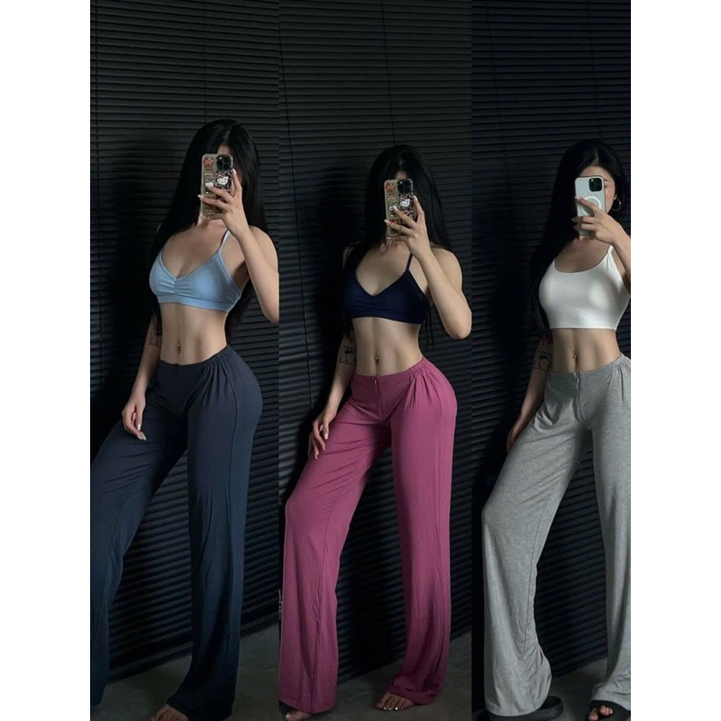 QC Slim Fit Pants 47kg-65kg GYM - ชุดกีฬา YOGA VABM