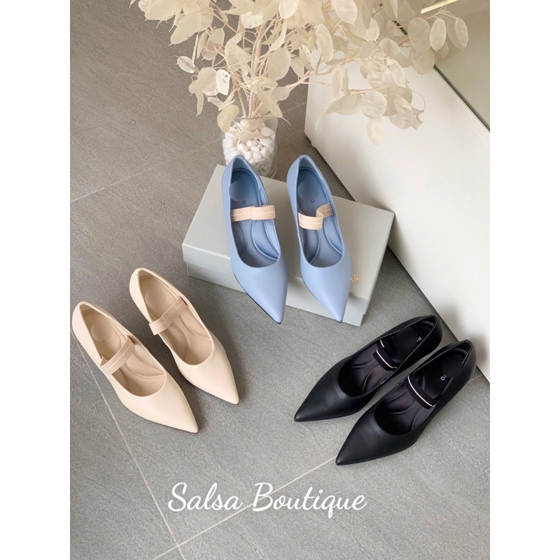 รองเท้าส้นสูง PEDRO สายยางยืดหัวแหลม - คุณภาพแท้